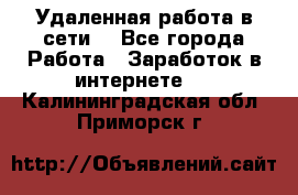 Удаленная работа в сети. - Все города Работа » Заработок в интернете   . Калининградская обл.,Приморск г.